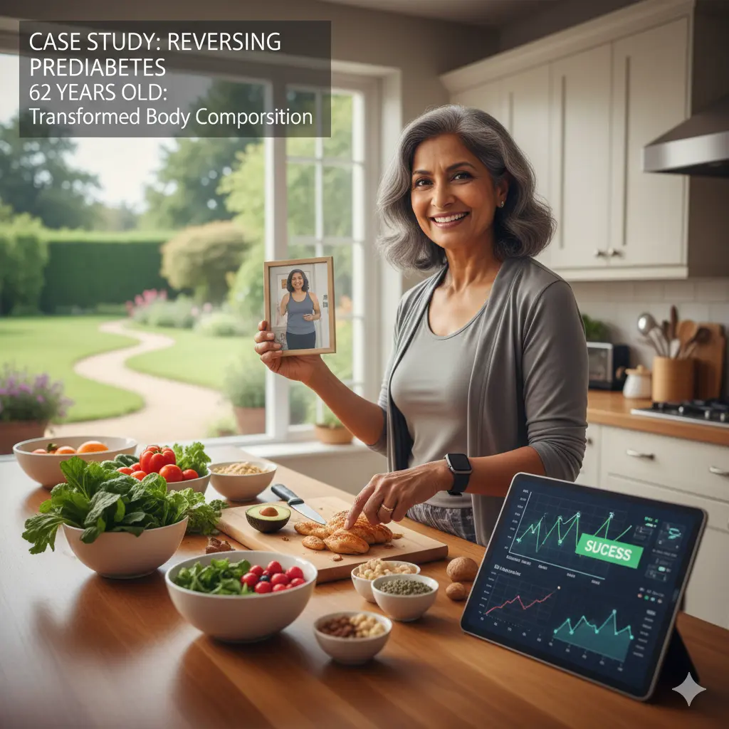 Reversing prediabetes and visceral fat loss at age 62 using GLP-1 and peptide therapy