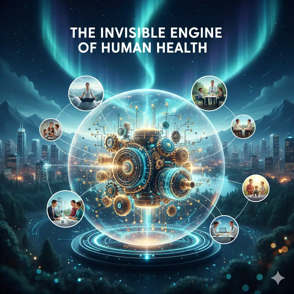 Healthy human cell with glowing mitochondria representing mitochondrial restoration and cellular energy repair