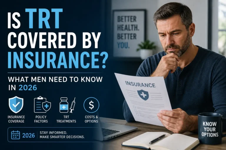 testosterone Replacement Therapy insurance coverage guide 2026 with policy details and treatment costs illustration