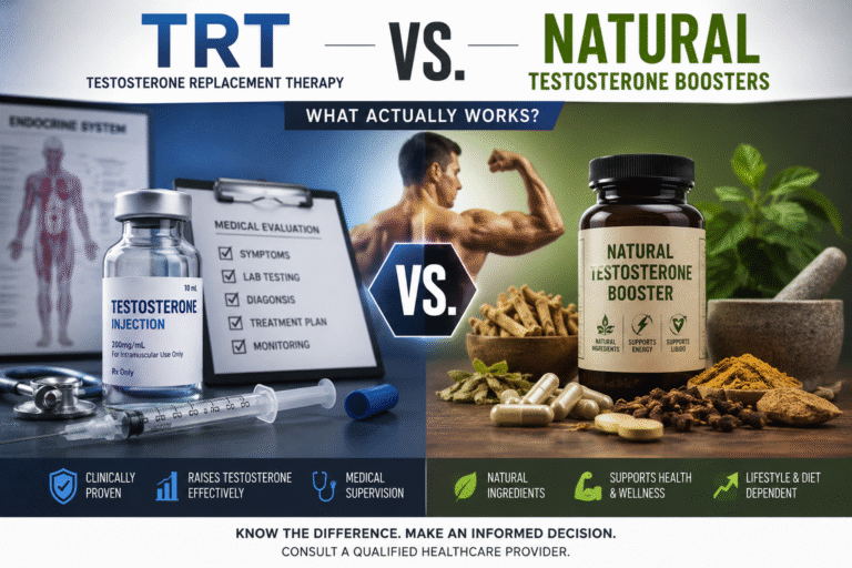 TRT vs natural testosterone boosters for low testosterone
